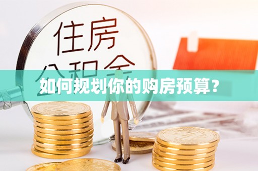 兰西如何规划你的购房预算？