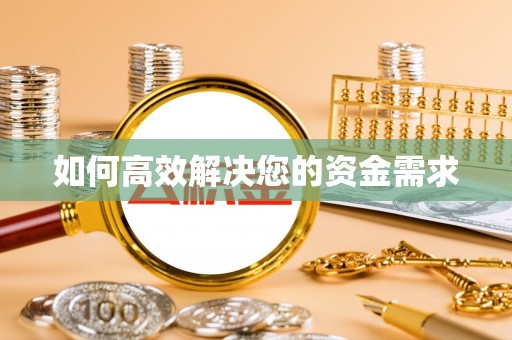 兰西如何高效解决您的资金需求
